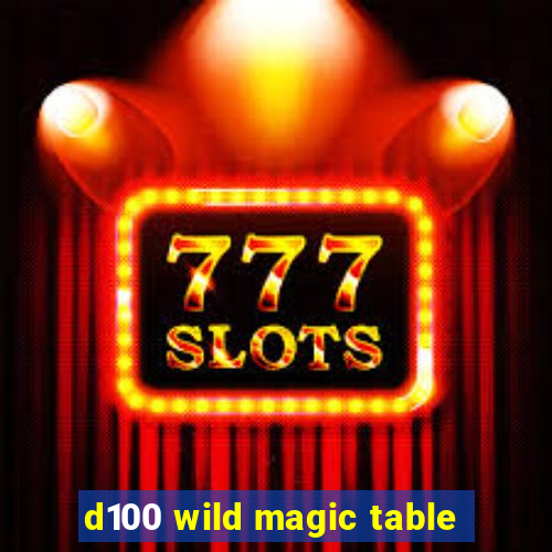 d100 wild magic table