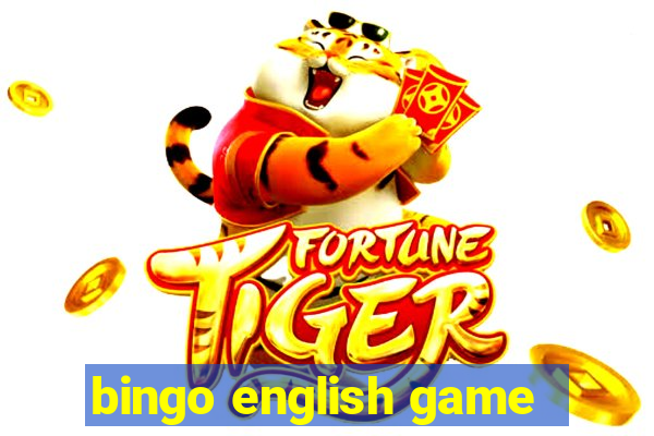 bingo english game