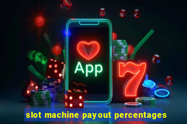 slot machine payout percentages