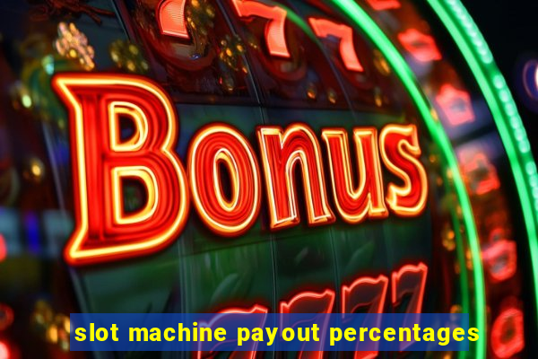 slot machine payout percentages