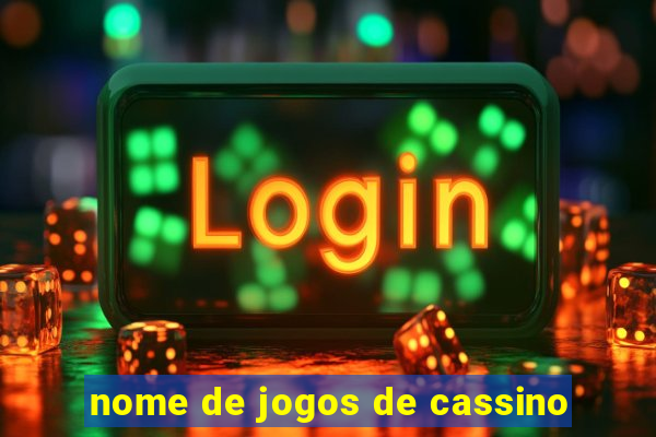 nome de jogos de cassino