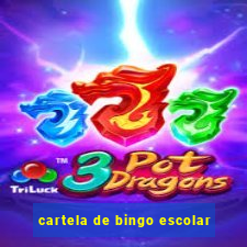 cartela de bingo escolar