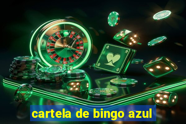 cartela de bingo azul