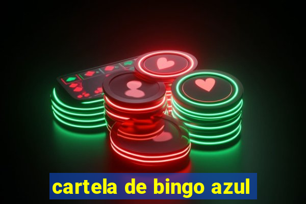 cartela de bingo azul