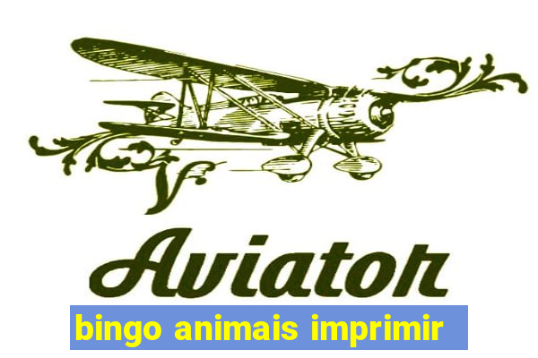 bingo animais imprimir