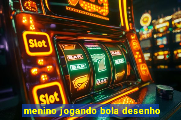 menino jogando bola desenho