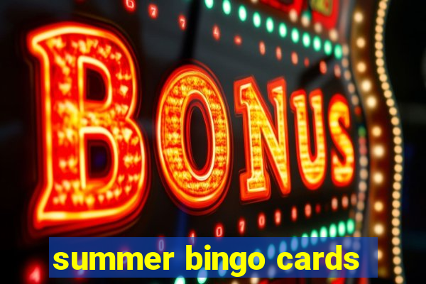 summer bingo cards