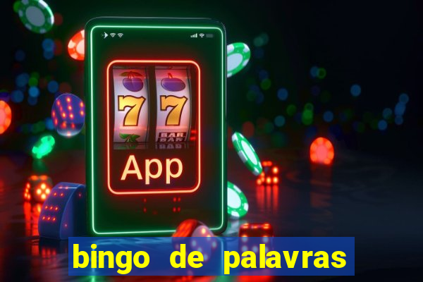 bingo de palavras para 3 ano