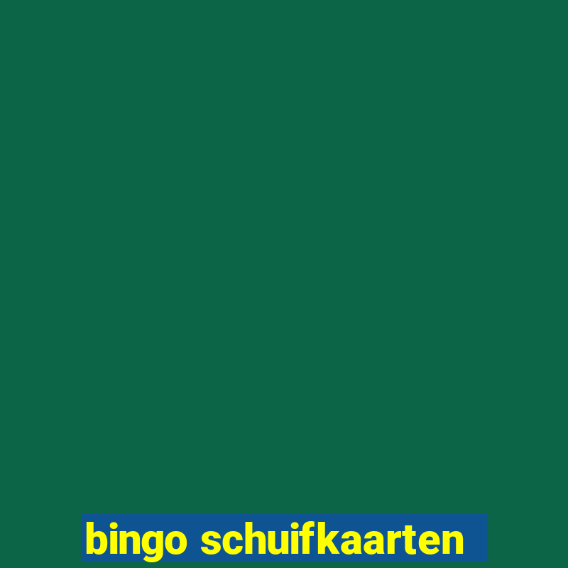 bingo schuifkaarten