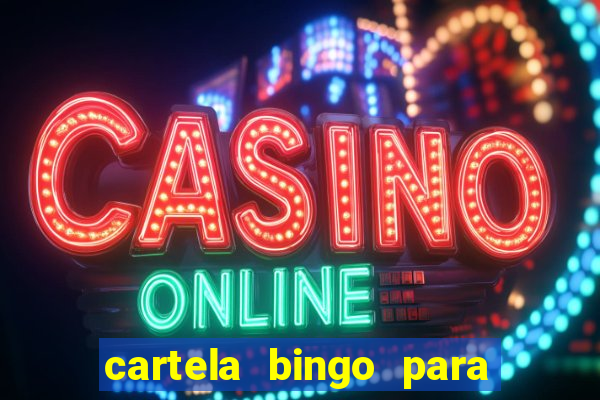 cartela bingo para cha de cozinha imprimir gratis