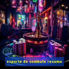 esporte de combate resumo