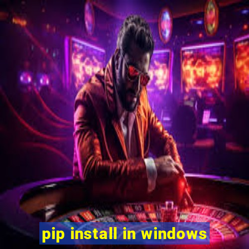 pip install in windows