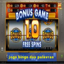 jogo bingo das palavras