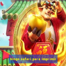 bingo safari para imprimir