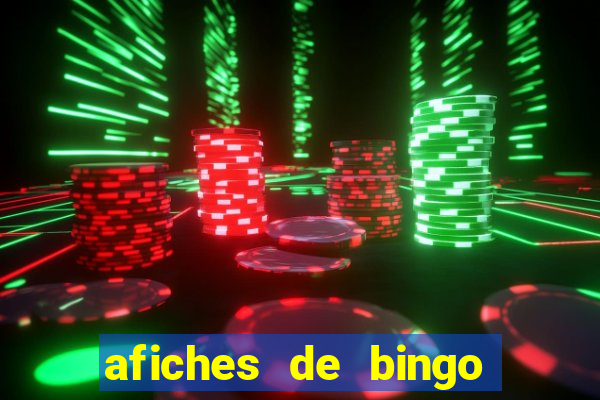 afiches de bingo para editar