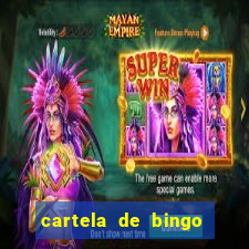 cartela de bingo pra imprimir