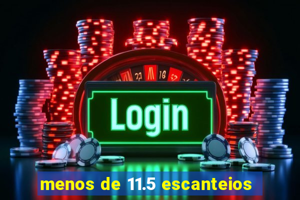 menos de 11.5 escanteios