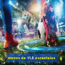 menos de 11.5 escanteios