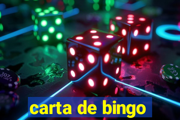 carta de bingo