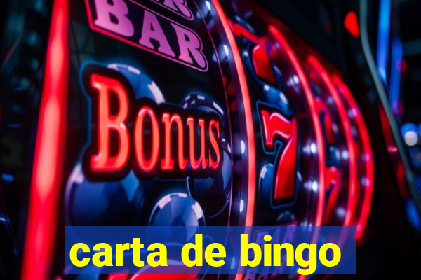 carta de bingo