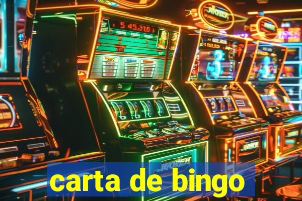 carta de bingo