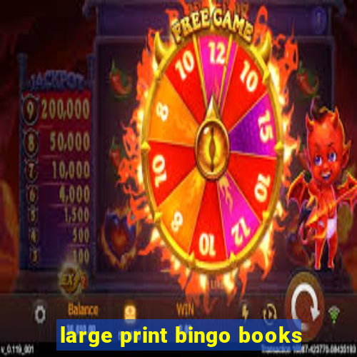 large print bingo books