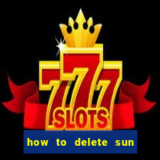 how to delete sun bingo account