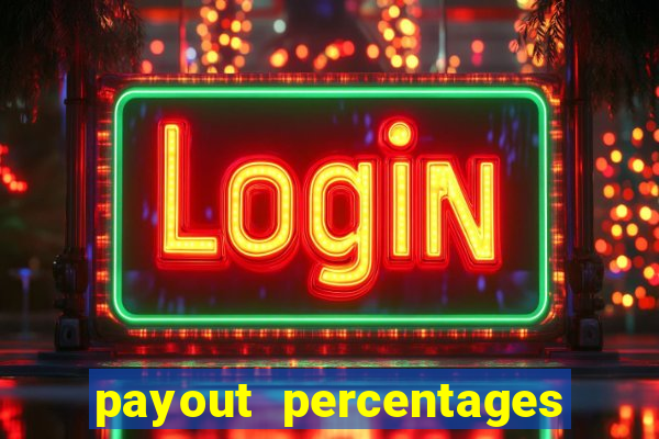 payout percentages of slot machines