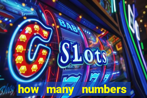 how many numbers in bingo