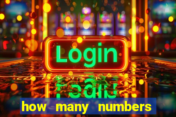 how many numbers in bingo