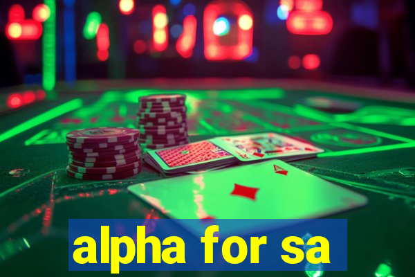 alpha for sa