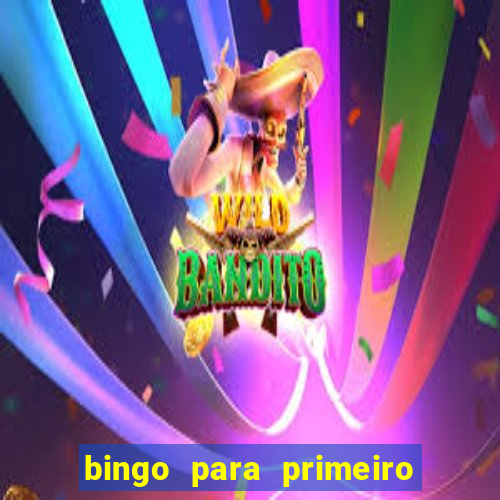 bingo para primeiro dia de aula