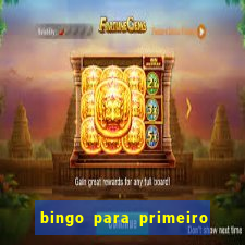 bingo para primeiro dia de aula