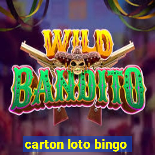 carton loto bingo