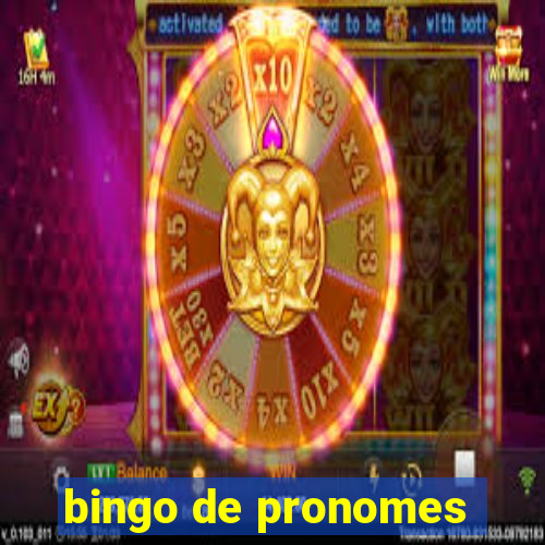 bingo de pronomes