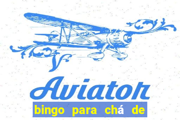 bingo para chá de bebê para imprimir grátis