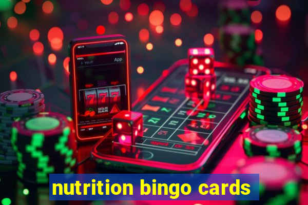 nutrition bingo cards