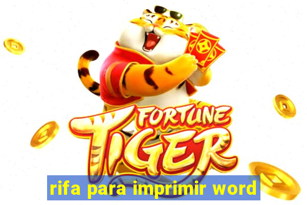 rifa para imprimir word