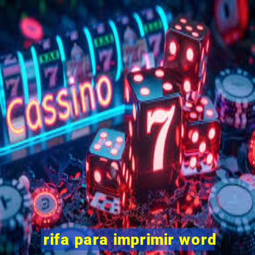 rifa para imprimir word