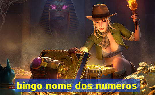 bingo nome dos numeros