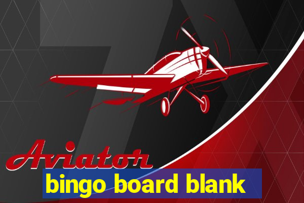 bingo board blank