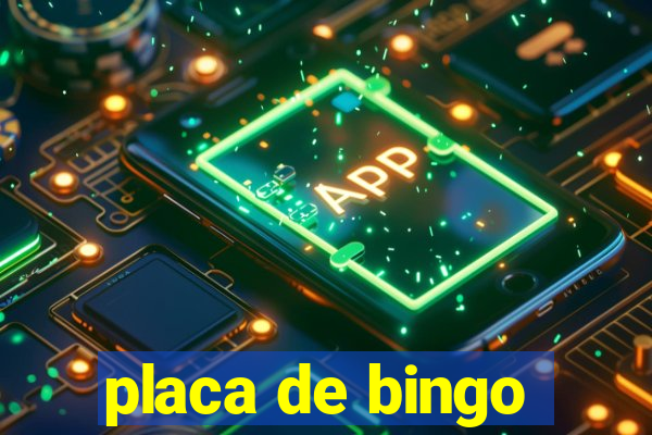 placa de bingo