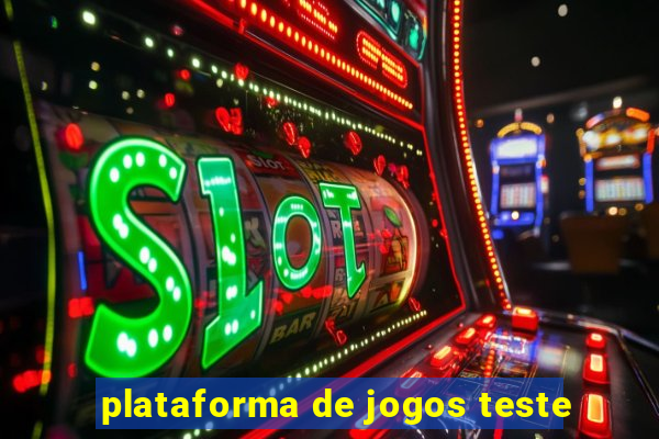 plataforma de jogos teste