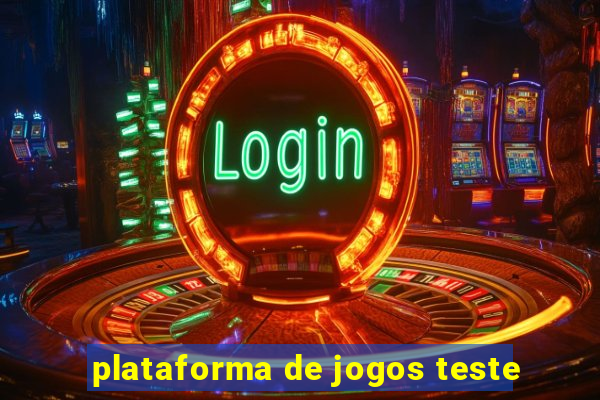 plataforma de jogos teste