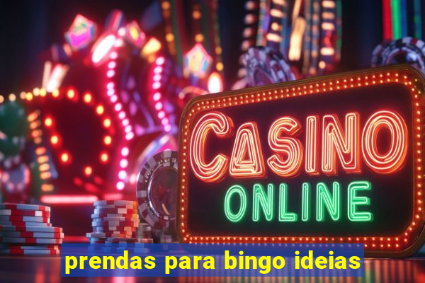 prendas para bingo ideias