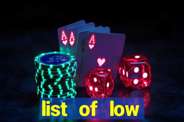 list of low volatility slot machines