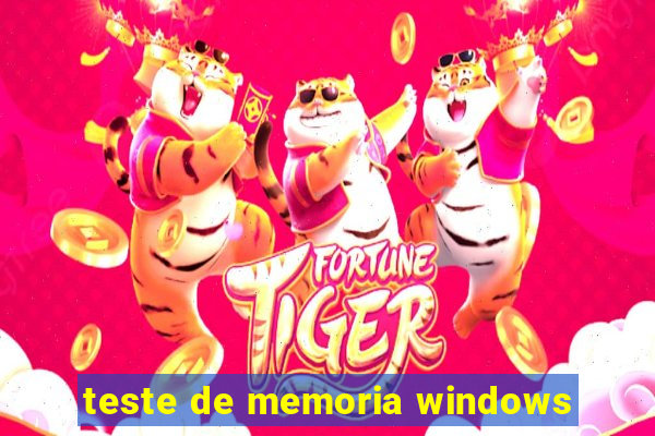 teste de memoria windows