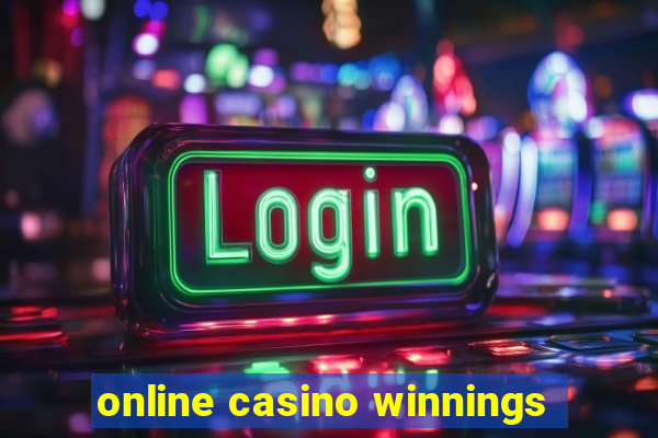 online casino winnings