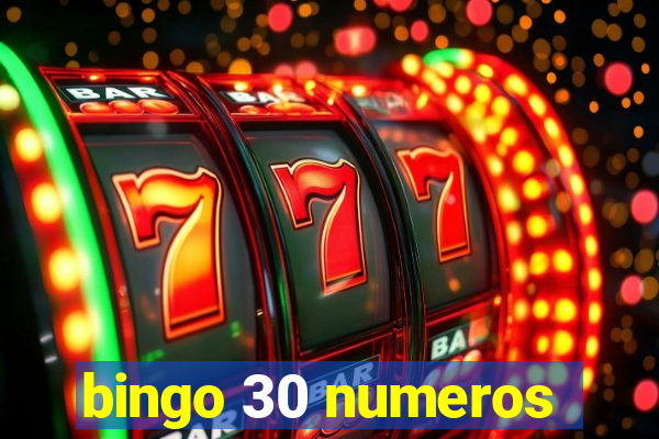 bingo 30 numeros