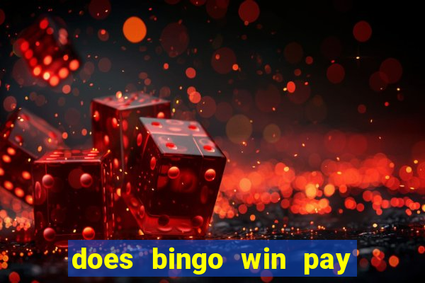 does bingo win pay real money